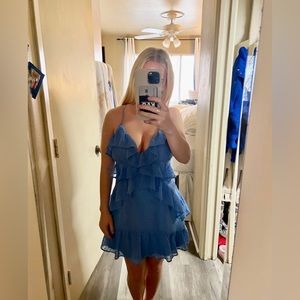 NBD blue mini dress